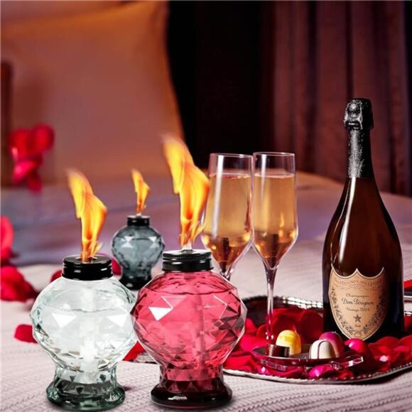 4 Pack Glass Table Torch,Citronella Glass Table top Torches - Picture 4 of 7